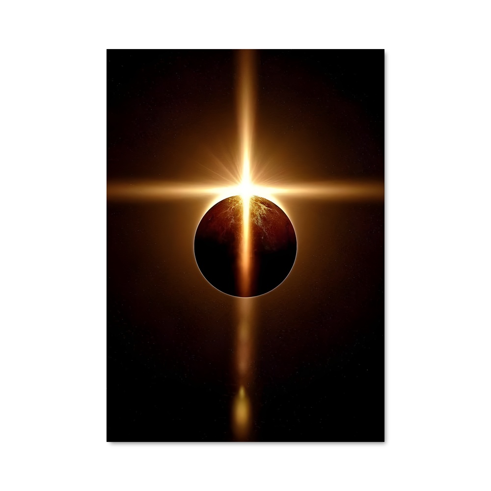 Poster magnifique éclipse partielle